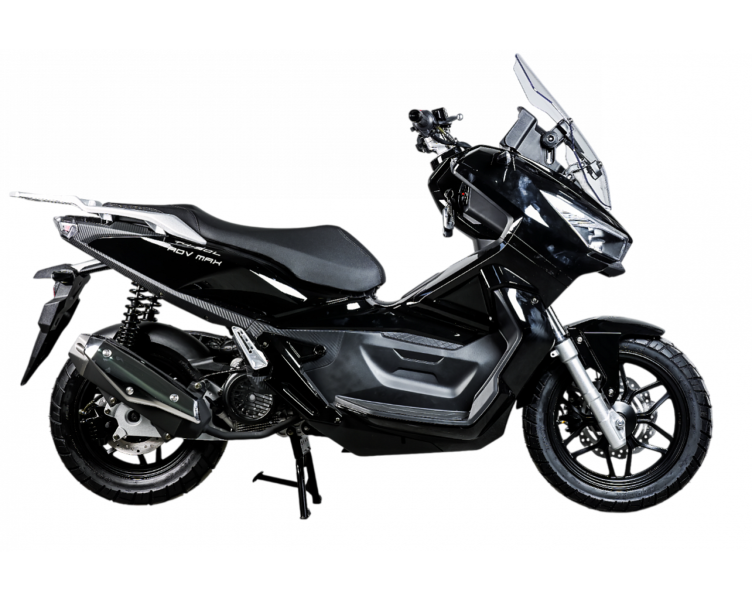 Скутер SPRMOTORS ADV MAX чёрный T4-50L (с кофром)
