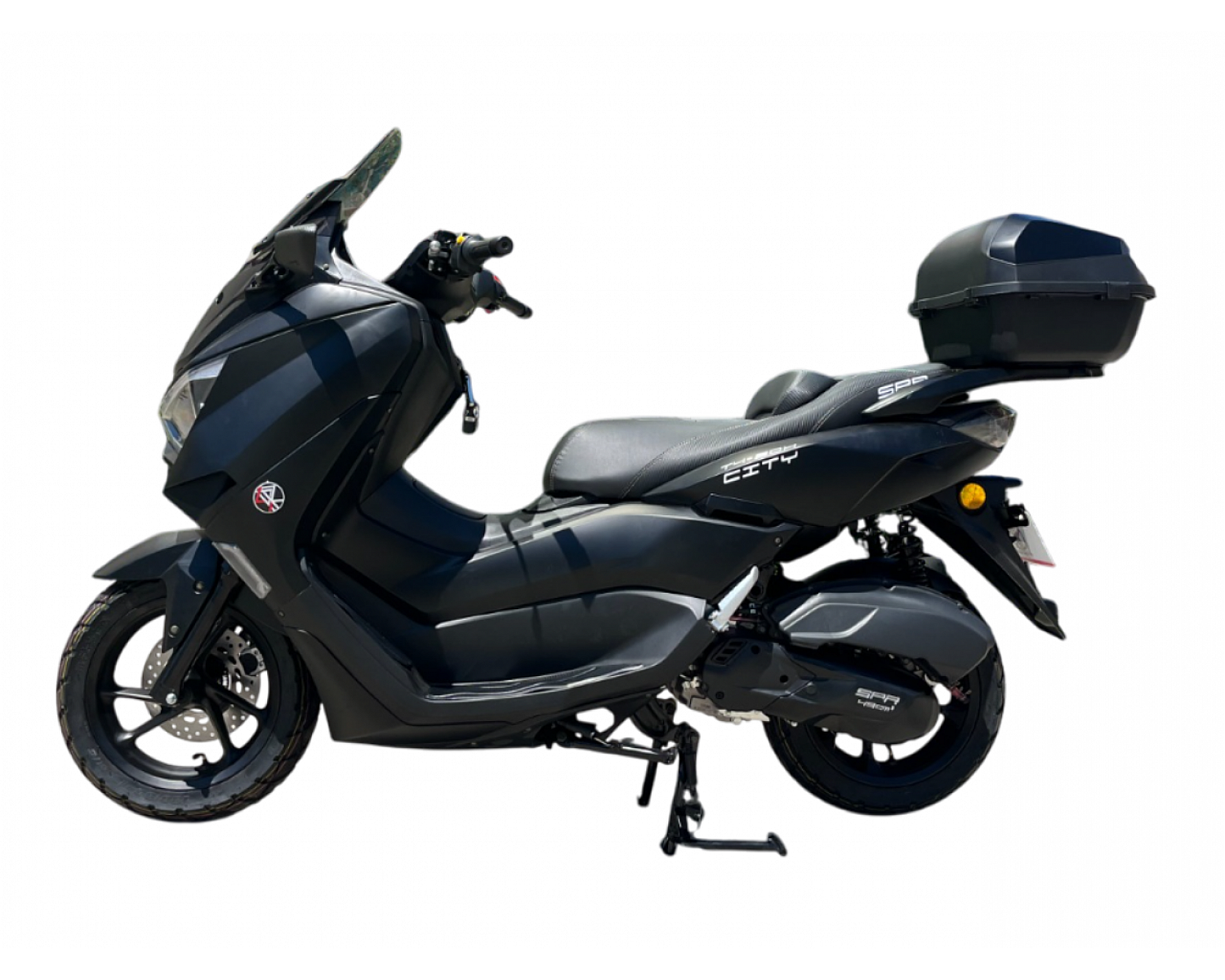Скутер SPRMOTORS CITY MAX чёрный T4-50H (с кофром)