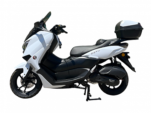 Скутер SPRMOTORS CITY MAX белый T4-50H (с кофром)