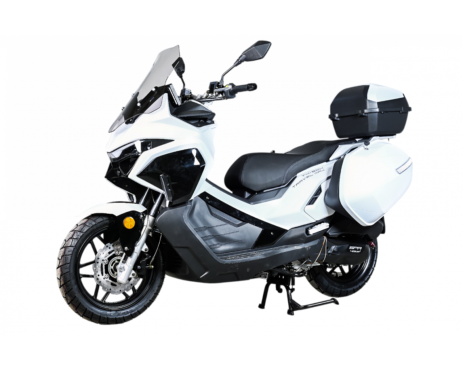 Скутер SPRMOTORS TRAVEL MAX белый T4-50H EFI (с кофром и боковыми боксами)
