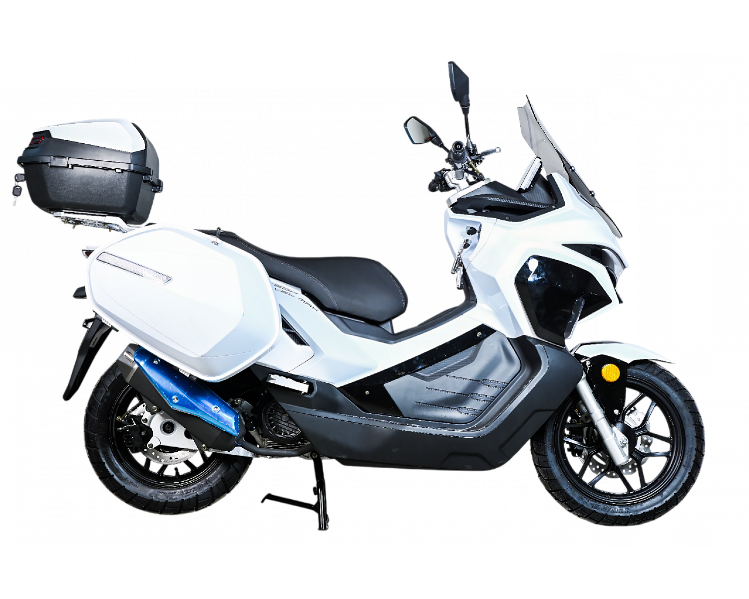 Скутер SPRMOTORS TRAVEL MAX белый T4-50H EFI (с кофром и боковыми боксами)