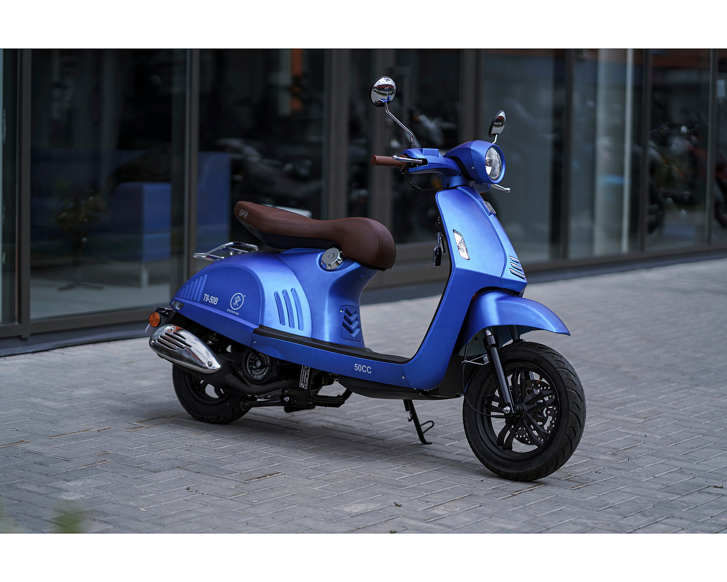 Скутер SPRMOTORS Vespa синий T9-50B