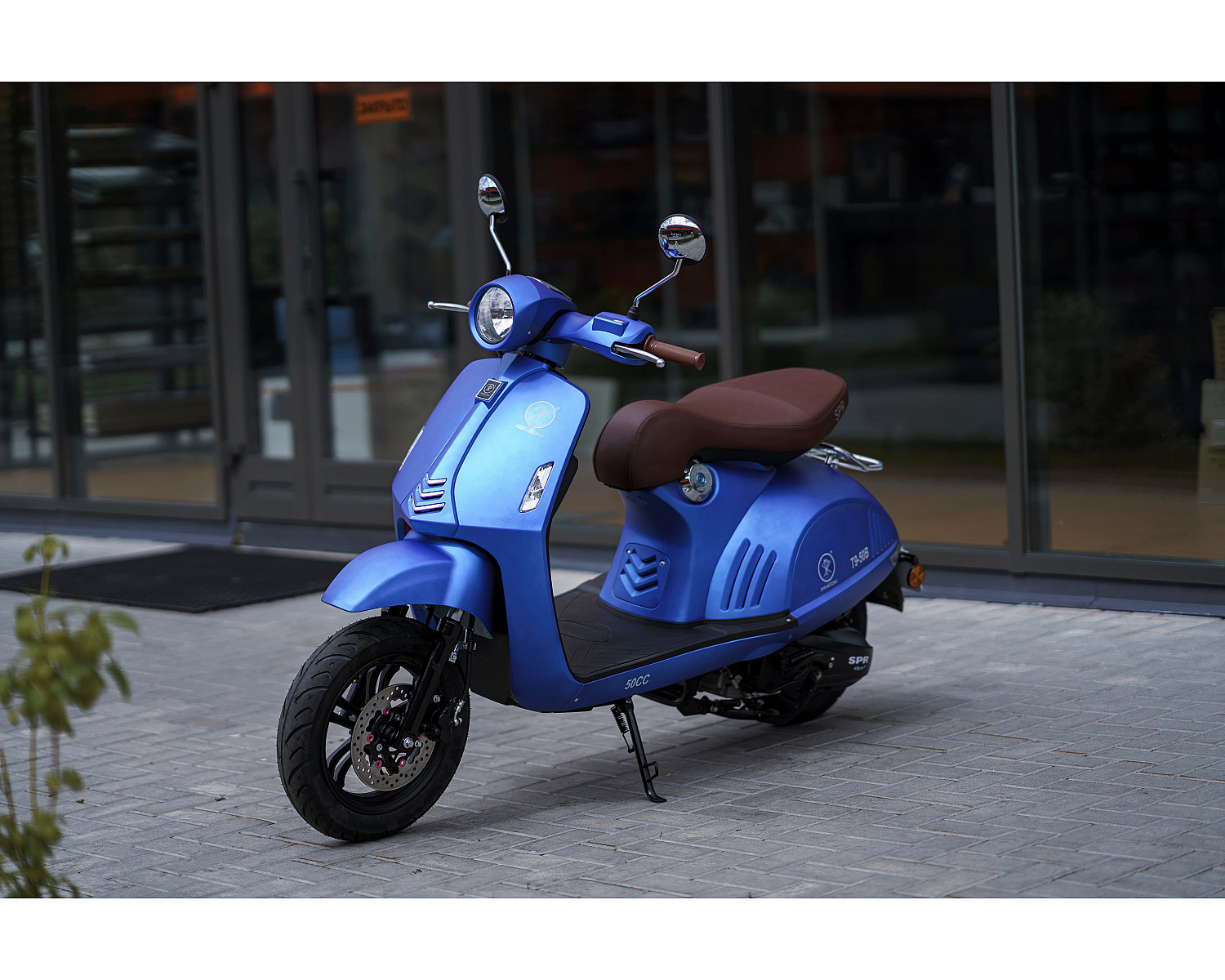 Скутер SPRMOTORS Vespa синий T9-50B