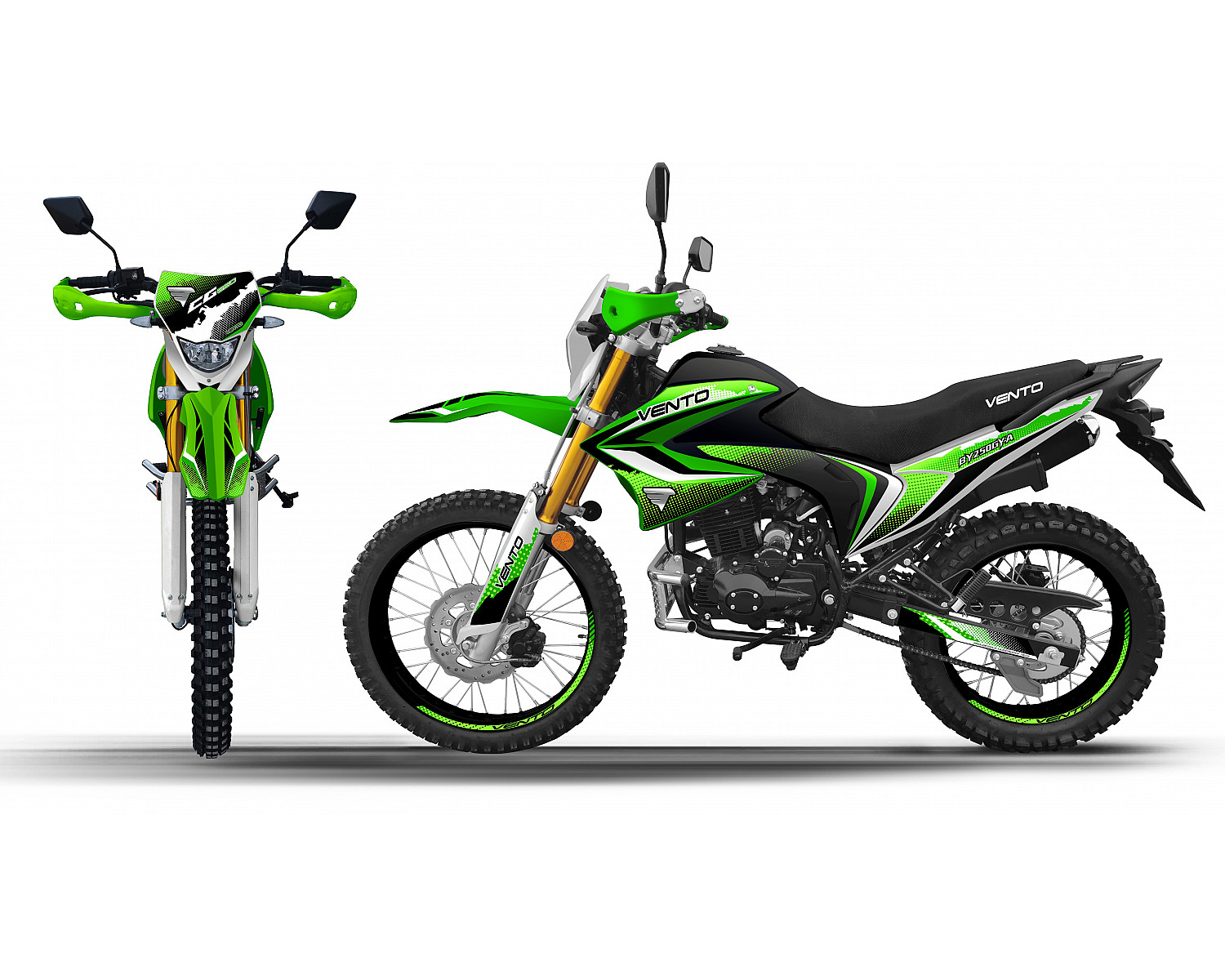Мотоцикл VMC ENDURO BY250GY-A CG250 250cм3 серия RX2500, (ЭПТС), green