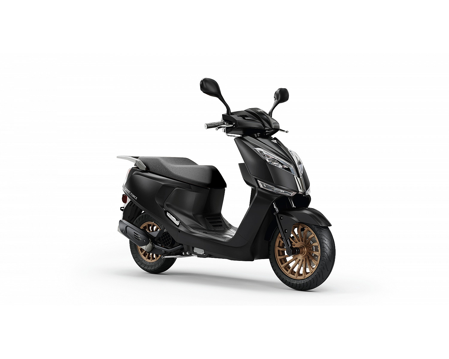 Скутер VMC FORCE BY49QT-2A 49 см3 серия A1250 (Инжектор, воздушное охлаждение), black glossy