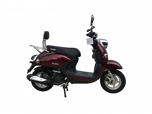 Скутер VMC RETRO BY49QT-2A 49 см3 серия N1500, сигнализация VIN, red (Вишня)