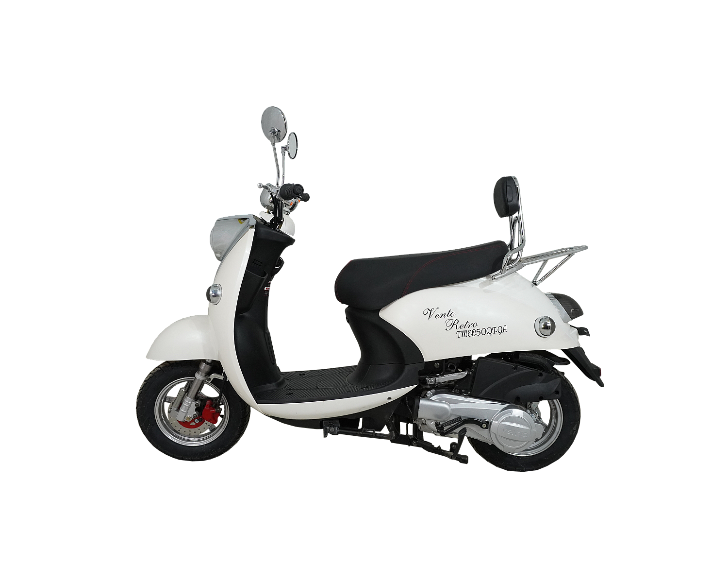 Скутер VMC RETRO BY49QT-2A 49 см3 серия N1500, сигнализация VIN, white (Теплый)