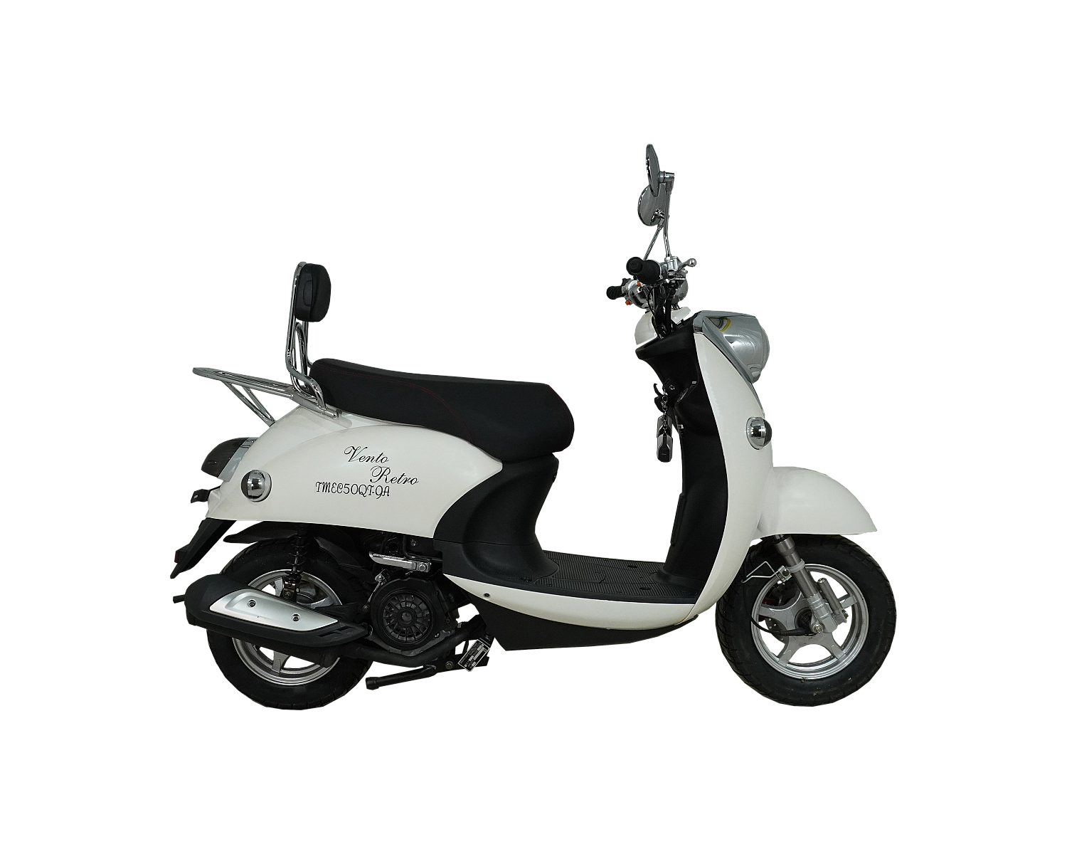 Скутер VMC RETRO BY49QT-2A 49 см3 серия N1500, сигнализация VIN, white (Теплый)