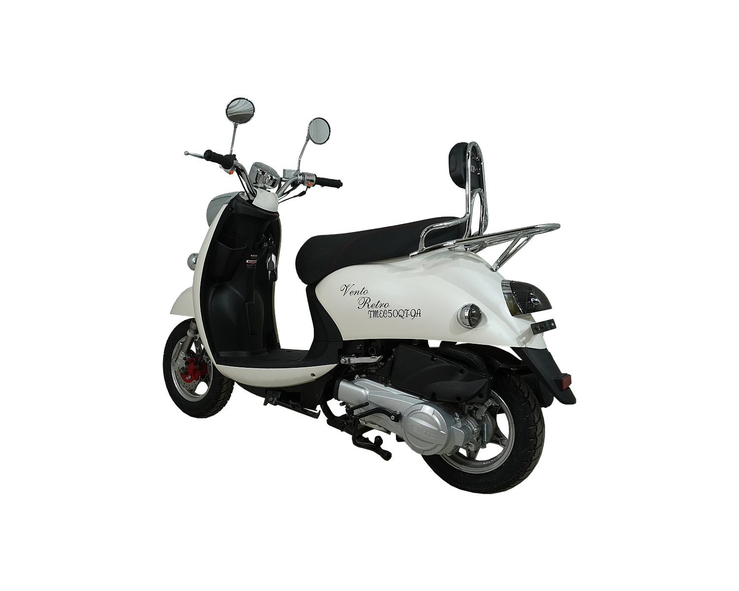 Скутер VMC RETRO BY49QT-2A 49 см3 серия N1500, сигнализация VIN, white (Теплый)