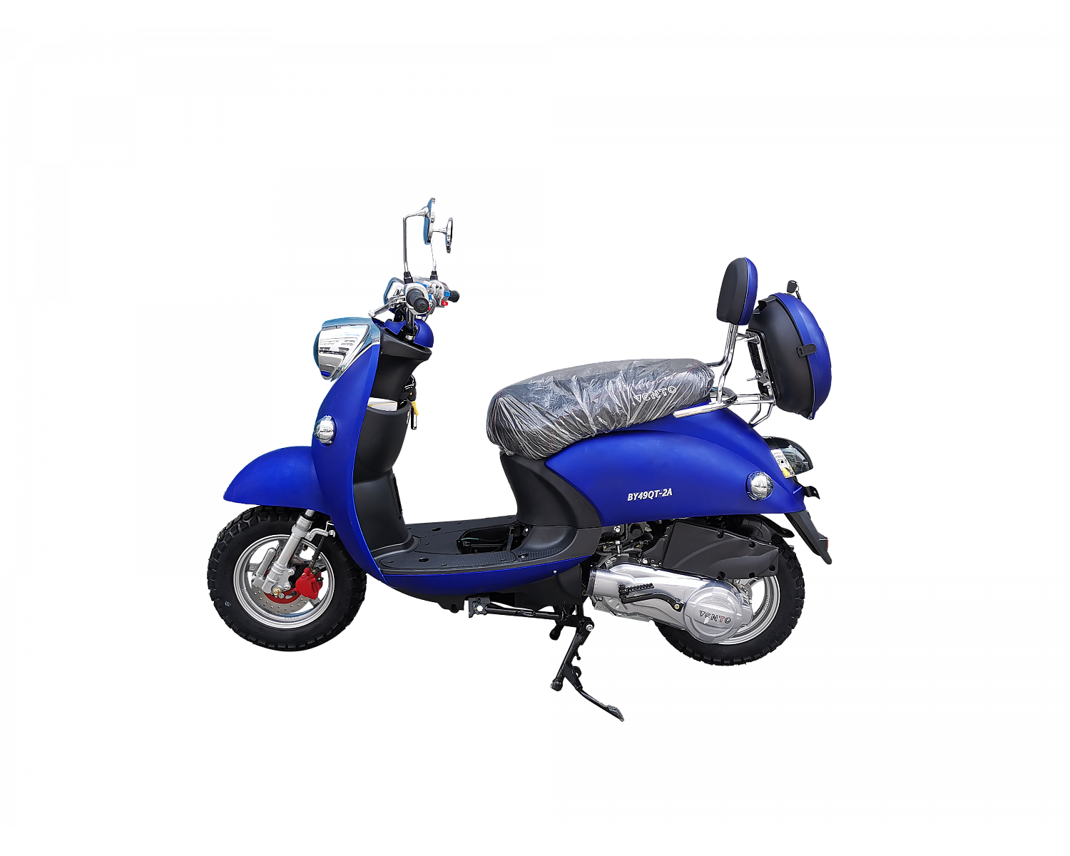 Скутер VMC RETRO BY49QT-2A 49 см3 серия N1500, сигнализация VIN, matt blue