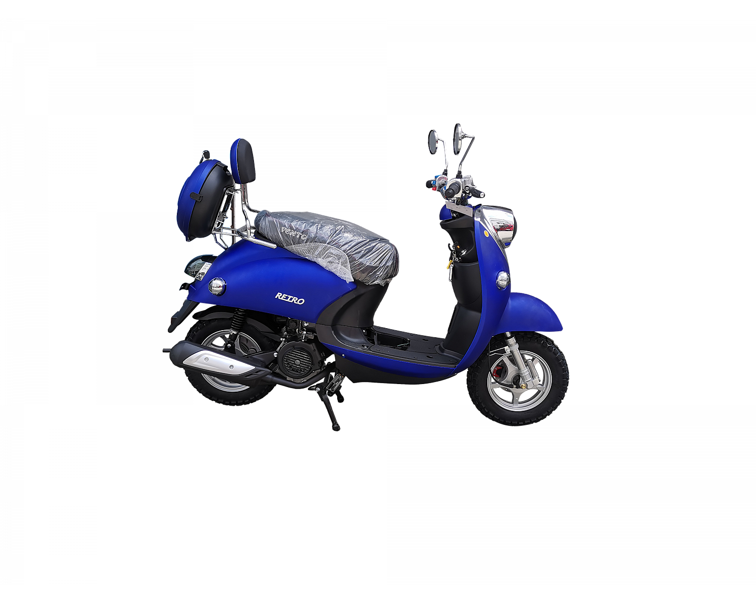 Скутер VMC RETRO BY49QT-2A 49 см3 серия N1500, сигнализация VIN, matt blue