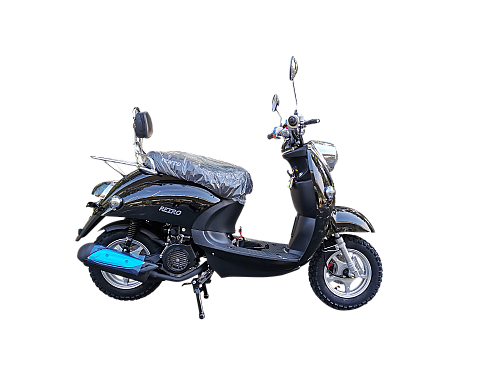Скутер VMC RETRO BY49QT-2A 49 см3 серия N1500, сигнализация VIN, black